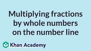 Multiplying fractions by whole numbers on the number line [upl. by Vedi]