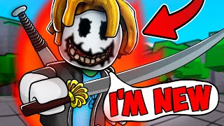 Pretending to be a NOOB with ATOMIC SAMURAI and METAL BAT in Roblox The Strongest Battlegrounds [upl. by Daggna254]