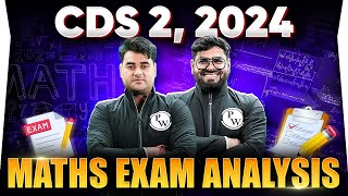 CDS 2  2024 Maths Exam Analysis  CDS Maths Live Paper Discussion 🤩 [upl. by Ylellan]