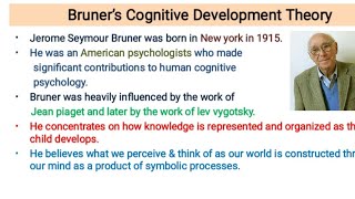 Bruners cognitive Development TheoryCDPfor all Teaching exams [upl. by Ahsiket]