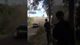 Lahti Historic Rally 2024 Ville Silvasti crash [upl. by Arbmahs534]