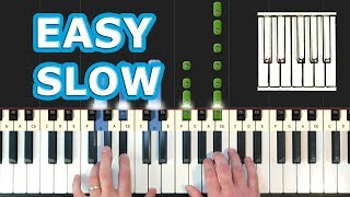 Amélie  piano tutorial easy  Comptine dun Autre Été  SLOW  Yann Tiersen [upl. by Ehsom]