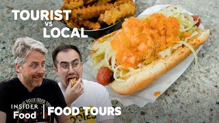 Finding The Best Hot Dog In New York  Food Tours  Insider Food [upl. by Ayanal]