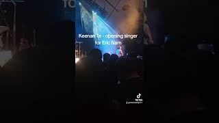 Keenan Te  opening singer for Eric Nam KeenanTe singing live concert [upl. by Dralliw]