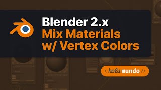 Mixing materials w vertex color  Blender 2x [upl. by Ahsinav]