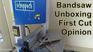 Bandsaw unboxing and first cut 8quot HBS20 SCHEPPACH [upl. by Dinin]