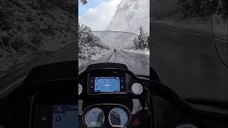 Road Glide Special Riding Through Snowy Mountain Pass [upl. by Lauraine]