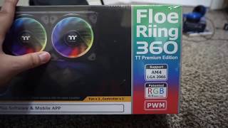 Unboxing Thermaltake Floe Triple Riing RGB 360 TT Premium Edition [upl. by Drawets42]