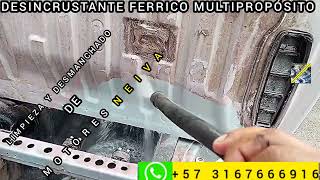 desincrustante ferrico multipropósito para limpieza vehicular WhatsApp 57 316 766 69 16 [upl. by Schlenger366]