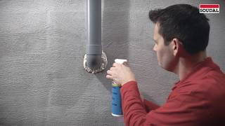 Watertight Pipe Penetration Sealing With Soudal Aquaswell [upl. by Samau]