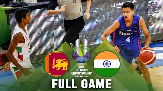 Sri Lanka v India  Full Basketball Game  FIBA U16 Asian Championship 2023 [upl. by Mariken]