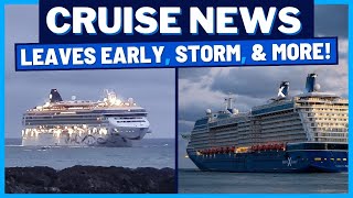 CRUISE NEWS Norwegian Cruise Ship Forced to Leave Storm Delays Return NCL Returns amp MORE [upl. by Saba176]