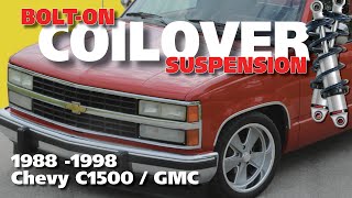 Ridetech Coilover Suspension System  19881998 Chevrolet C1500  GMC Sierra [upl. by Esnofla]