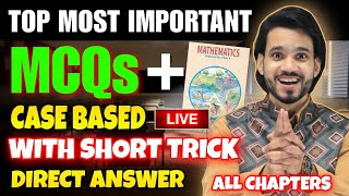 CLASS 10 MATHS FINAL MCQs ONE SHOT REVISION  ALL CHAPTERSQUESTIONSCONCEPTS [upl. by Pihc]