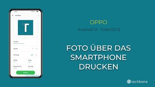 Foto über das Smartphone drucken  Oppo Android 12  ColorOS 12 [upl. by Abekam]