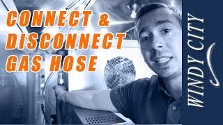 How to connect a gas hose tutorial Windy City Restaurant Equipment Repair [upl. by Vikky666]