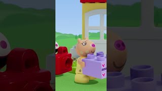 Peppas Sleepover Song shorts peppapig LEGODUPLO [upl. by Niret]