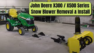 John Deere X300  X500 Series Snow Blower Removal amp Installation Tutorial By Minnesota Equipment [upl. by Jilli325]