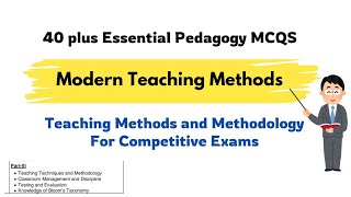 Teaching Methods MCQS  Pedagogy MCQS  Modern Teaching Methods MCQS  Teaching Techniques MCQs Quiz [upl. by Llacam]