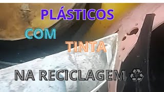 Plásticos com tinta na reciclagem [upl. by Jareb]