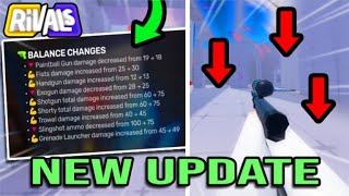 NEW UPDATE  PATCH NOTES PAINTBALL NERF  Roblox Rivals [upl. by Nnayelsel]