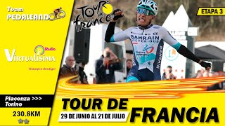 EN VIVO Etapa 3 TOUR DE FRANCIA 2024  BERNAL  CARAPAZ  BUITRAGO  POGACAR tourdefrancia2024 [upl. by Jarrett697]