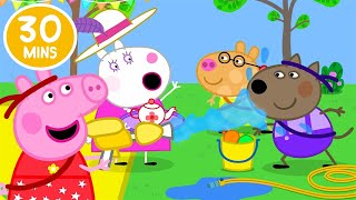 Splash Battle at the Tea Party 💦  Peppa Pig Tales Full Episode [upl. by Ostler]