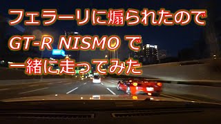 フェラーリに煽られたのでGTR NISMOで一緒に走ってみた！！ [upl. by Aminta877]