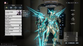 WARFRAME TITANIA PRIME BUILD SHOWCASE [upl. by Randee]