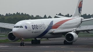 Malaysia Airlines Airbus A330300 9MMTE Landing and Takeoff NRTRJAA [upl. by Charisse88]