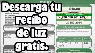 Descarga tu recibo de luz de Internet gratis y fácil [upl. by Acimat]