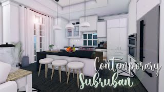 Contemporary Suburban Family Home  One Story  Roblox  Bloxburg  House Build [upl. by Yazbak]