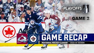 Gm 2 Avalanche  Jets 423  NHL Highlights  2024 Stanley Cup Playoffs [upl. by Attaynik]