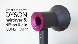 Dyson diffuser review in curly hair [upl. by Eintirb]