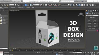 How To Create 3D Box Design II 3Ds Max tutorial II By Design Crowd [upl. by Mimajneb]