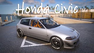 GTA V Honda Civic 15 VTEC AddOn  Realistic Engine Sound Gameplay QuantV  NVE  NB  5Real [upl. by Newra]