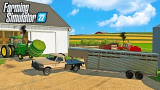 Starting a 2500000 Cattle Farm  Farming Simulator 22 [upl. by Ynalem954]