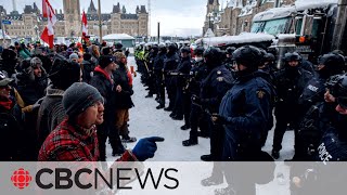 Ottawa marks oneyear anniversary of Freedom Convoy protests [upl. by Htez]