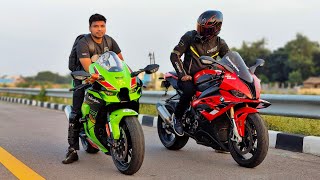 Kawasaki Ninja ZX10R Vs Bmw S1000RR  Two Beast In Single Frame [upl. by Yardna]