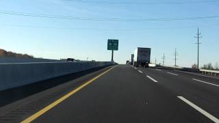 New Jersey Turnpike Exits 8A to 8 southbound Truck Lanes [upl. by Ahsuatan759]