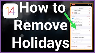 How To Remove US Holidays From iPhone Calendar [upl. by Ellehsem516]