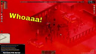 The Blood Moon Horde on HarvestZ PVE Project Zomboid Server [upl. by Alisander283]