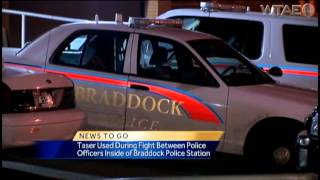 Braddock officers suspended after fight in police station [upl. by Hairym605]