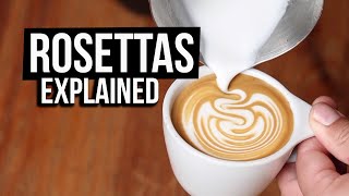 HOW TO POUR A ROSETTA Going Over the Most Famous Pour In Latte Art [upl. by Nirehtac347]