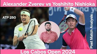 Alexander Zverev vs Yoshihito Nishioka Los Cabos Open ATP 250 Vikas Kohli Hindi Post Match Analysis [upl. by Barry]