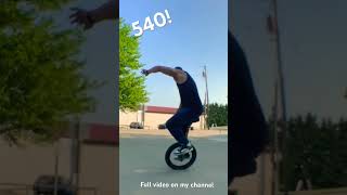 540 on a unicycle tricks unicycle bmx [upl. by Courcy]