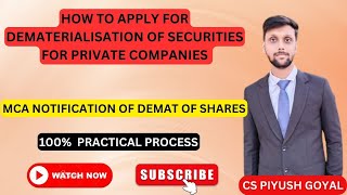 Dematerialization of Shares of Private company  Dematerialization of shares [upl. by Weiss773]