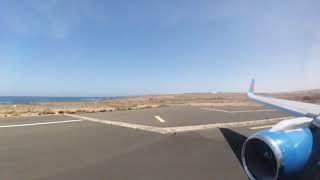 Fuerteventura Airport taxi and take off to Manchester [upl. by Zindman]