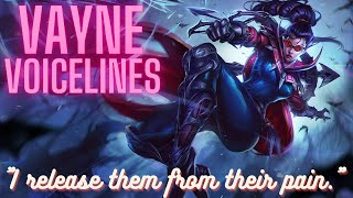 Vayne Voice Lines English Subtitled  League of Legends [upl. by Nylirej]