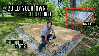 How to build a shed floor by yourself  Insulated  Shed Build Part 2 [upl. by Vasili]